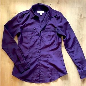 Michael Kors Purple button up dress shirt